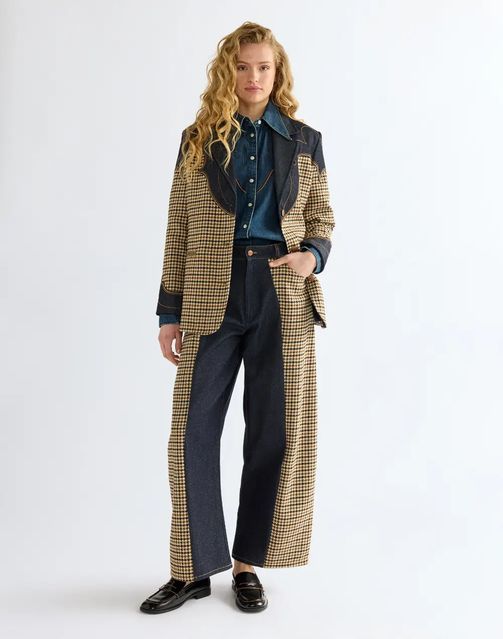 בלייזר בדוגמת Houndstooth – תמונה 2