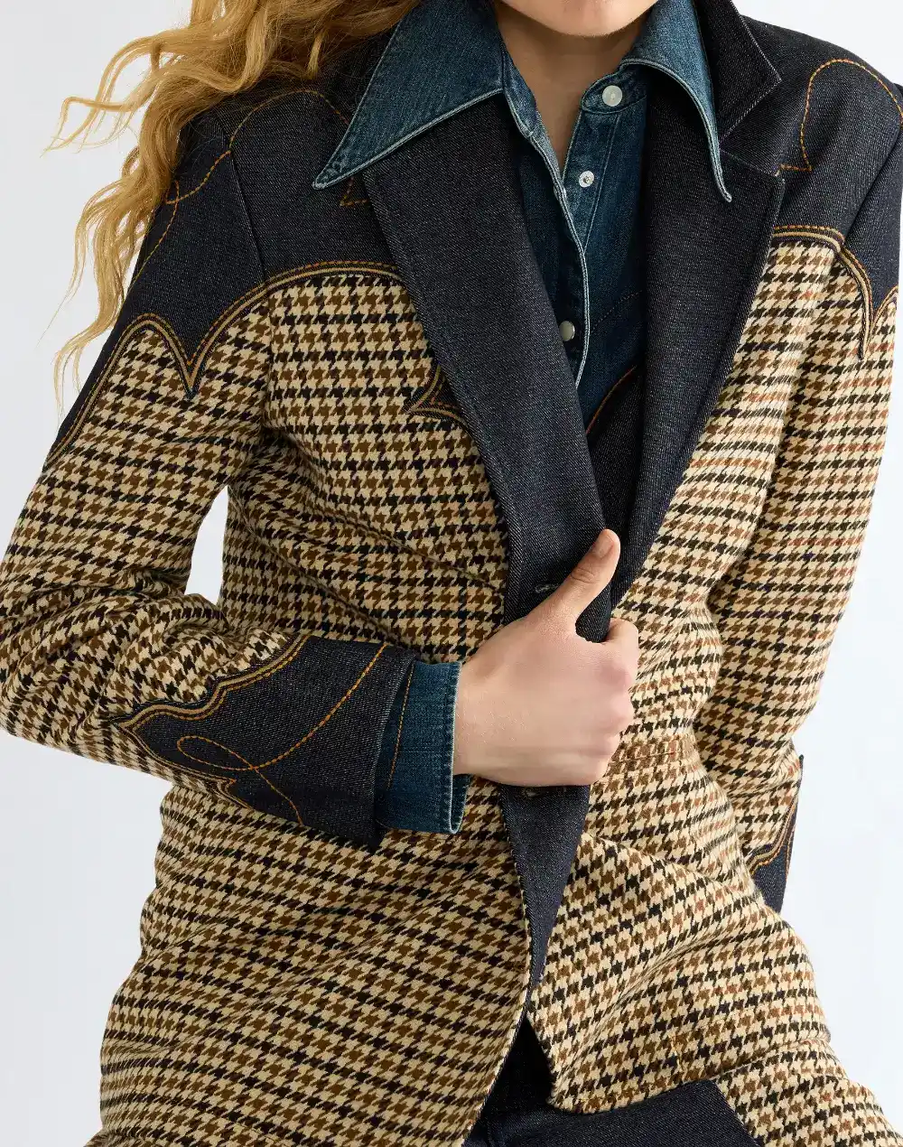 בלייזר בדוגמת Houndstooth – תמונה 4