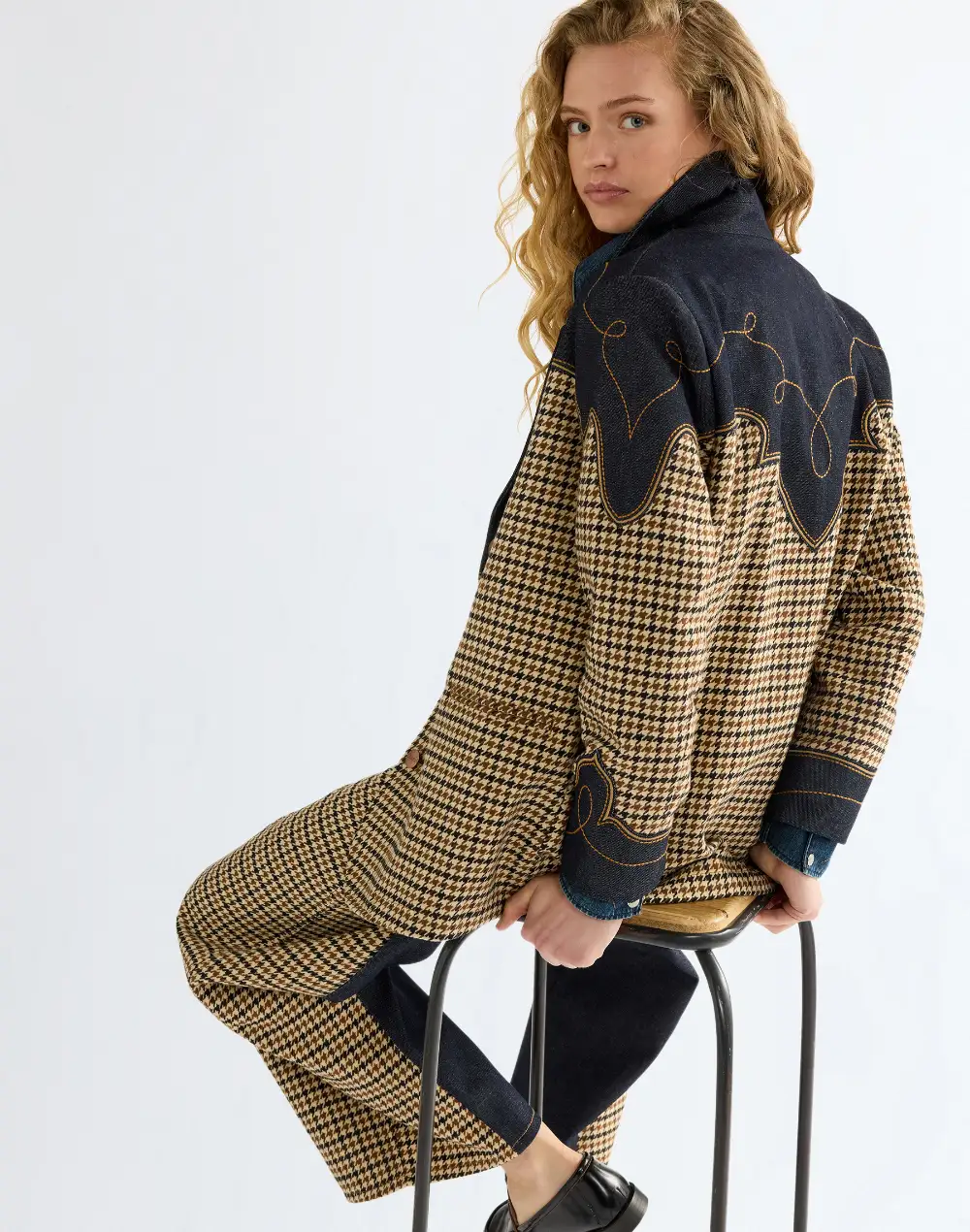 בלייזר בדוגמת Houndstooth – תמונה 6