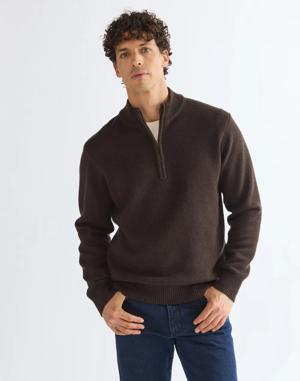 סוודר סרוג Quarter Zip