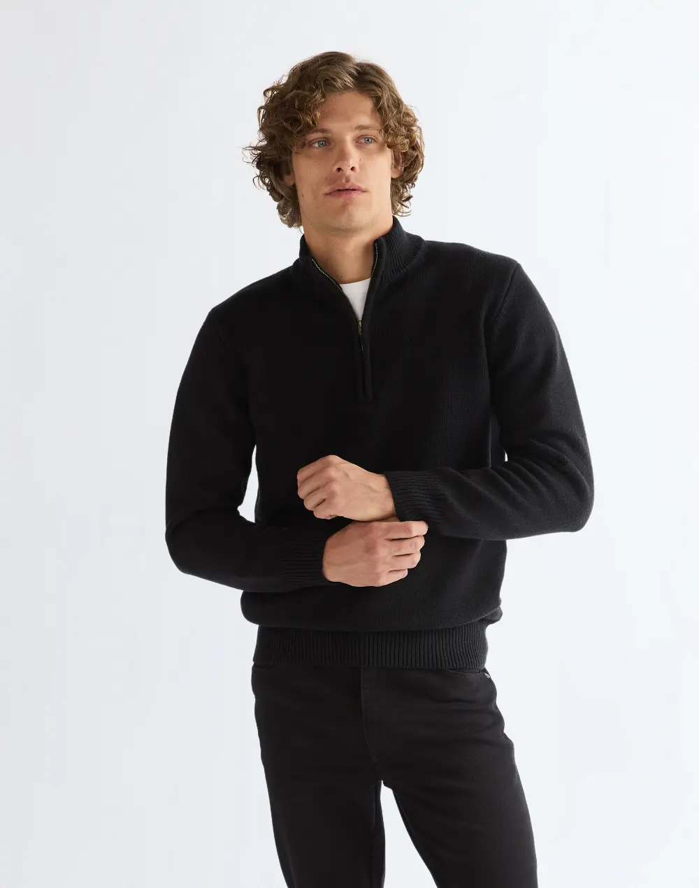 סוודר סרוג Quarter Zip