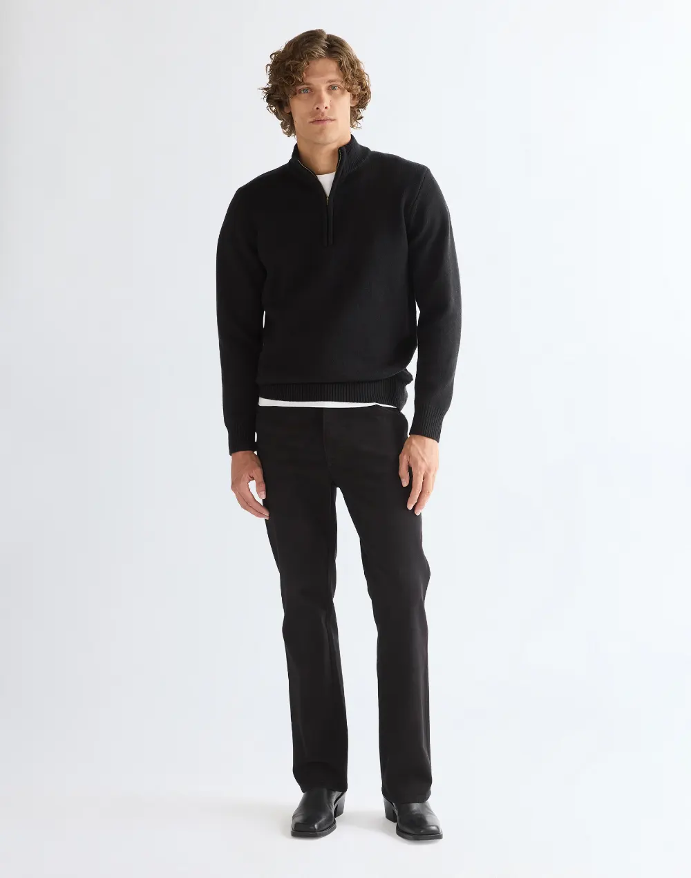 סוודר סרוג Quarter Zip – תמונה 2