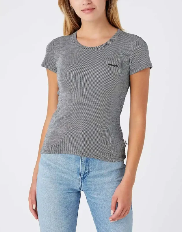 חולצה קצרה עם פסים בגזרת SLIM