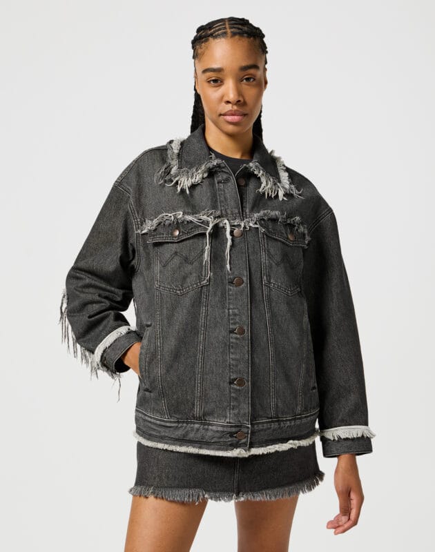 ג’קט ג’ינס בצבע אפור