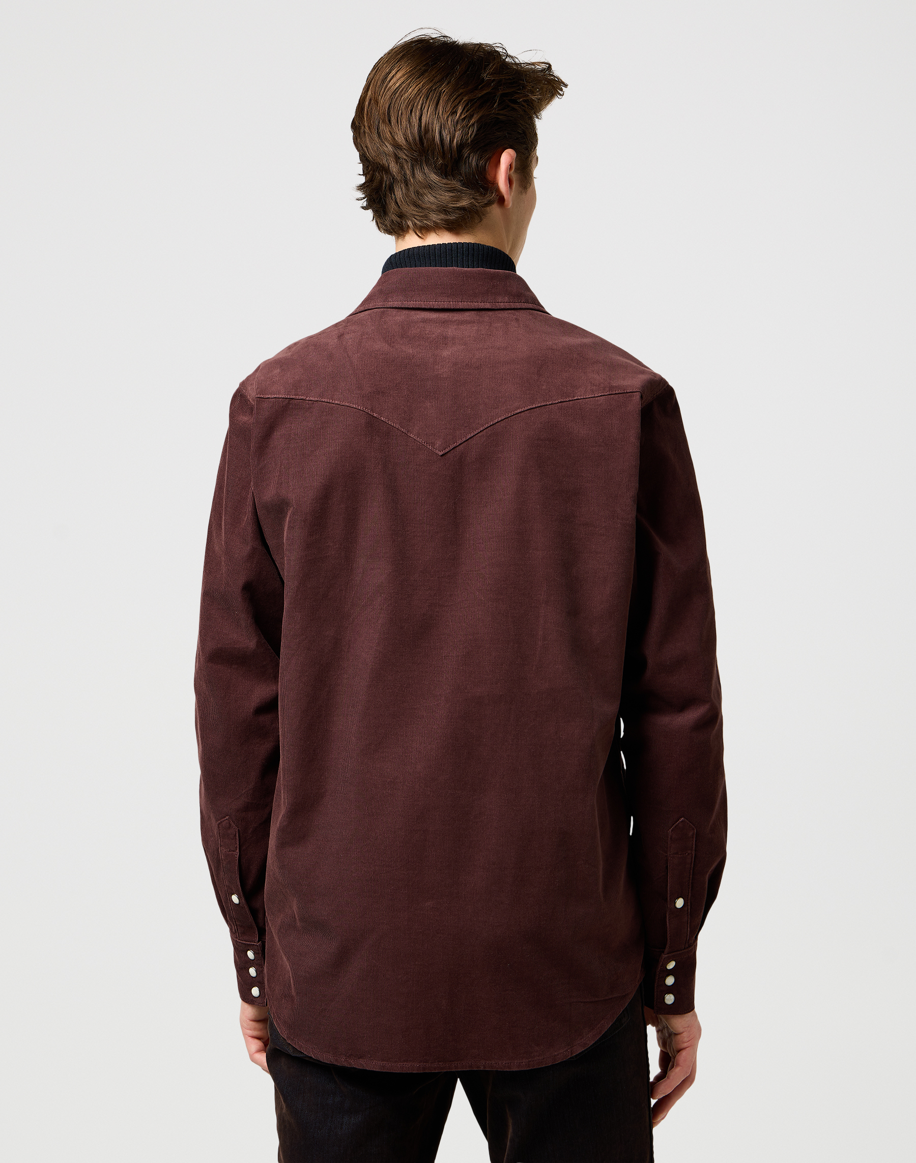 חולצת קורדרוי מכופתרת ארוכה – תמונה 2