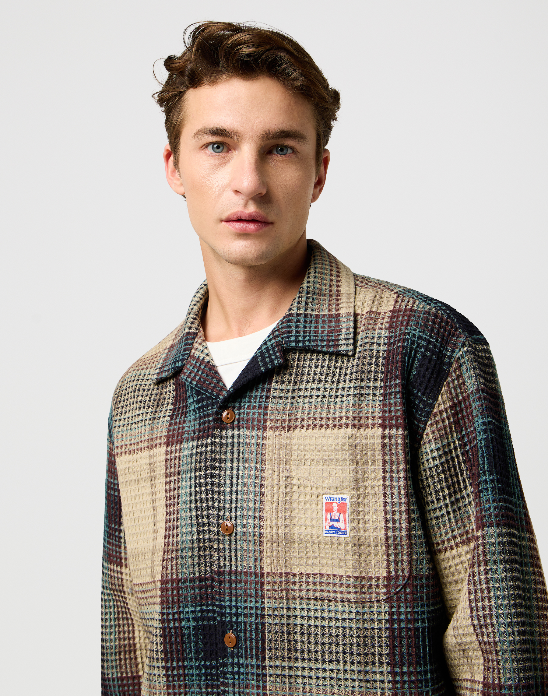 חולצת Casey Jones משובצת עם שרוולים ארוכים – תמונה 4