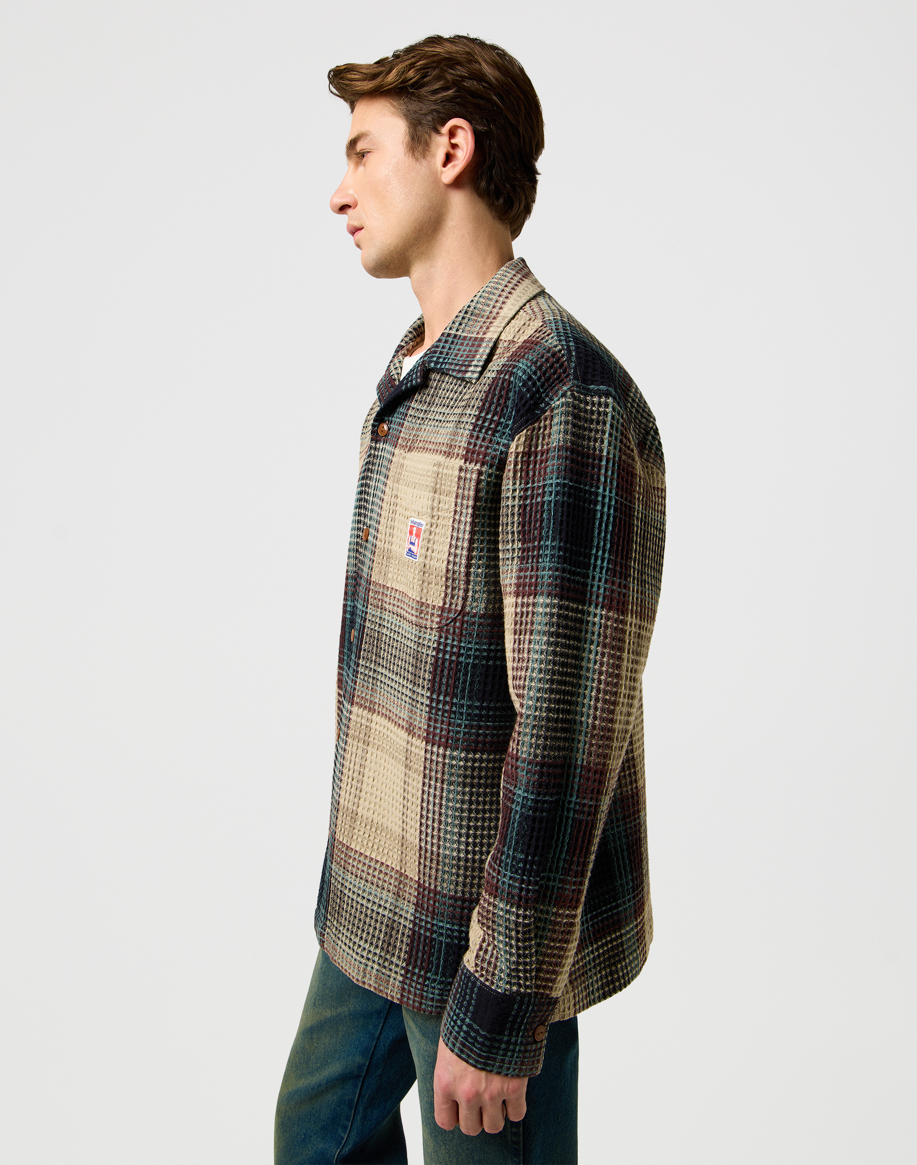 חולצת Casey Jones משובצת עם שרוולים ארוכים – תמונה 5