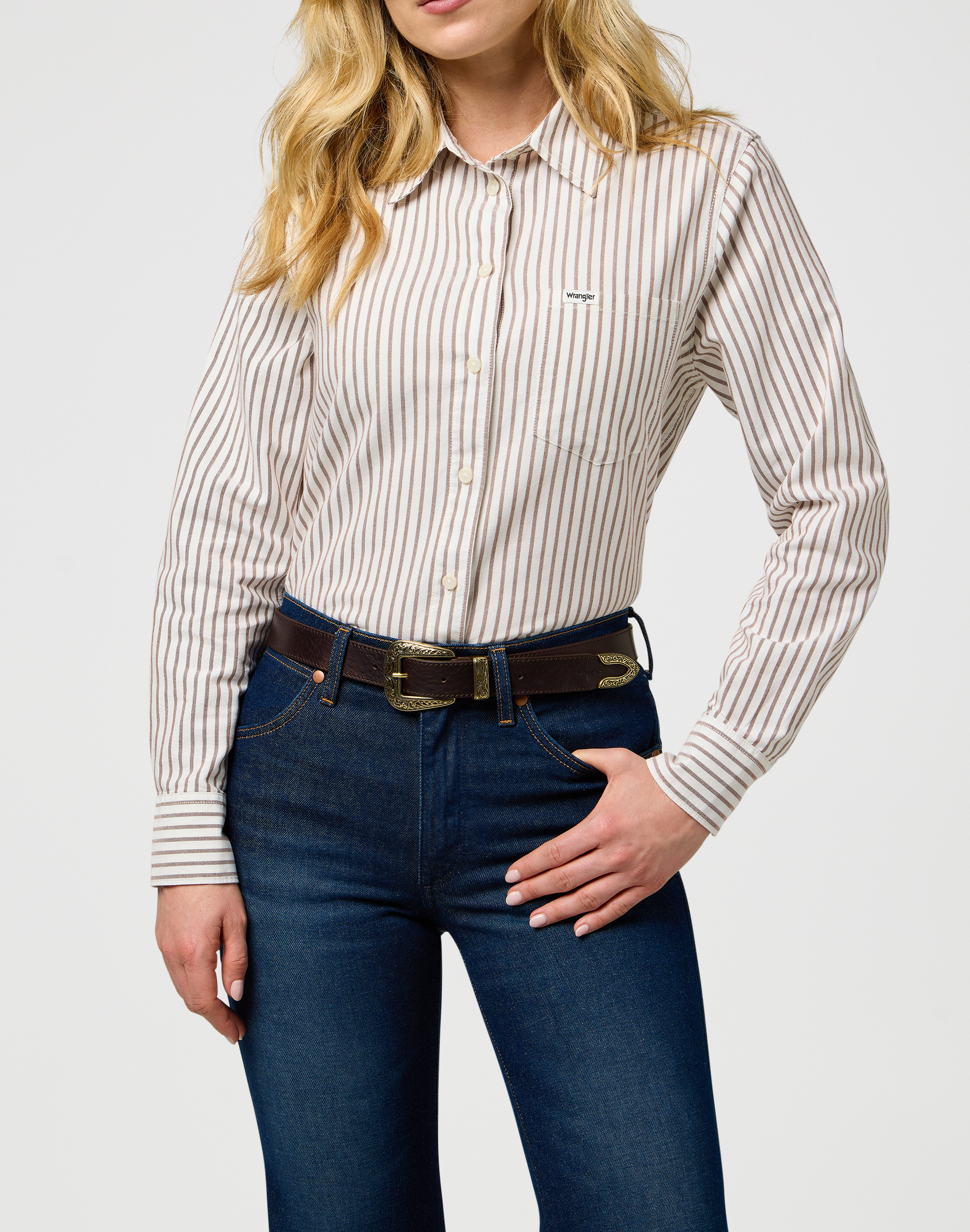 חגורת עור חומה