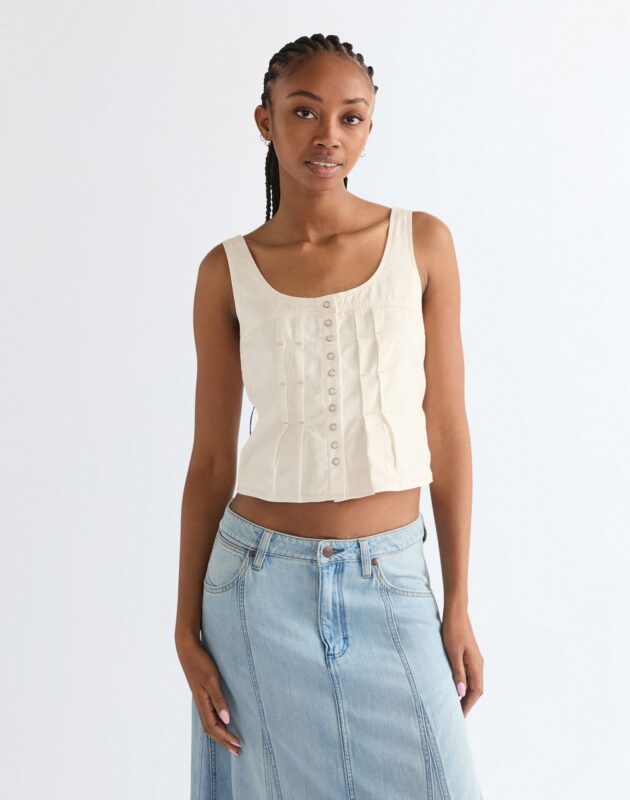 PLEATED CORSET TOP