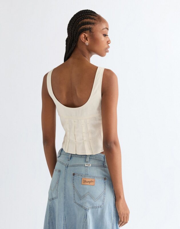 PLEATED CORSET TOP